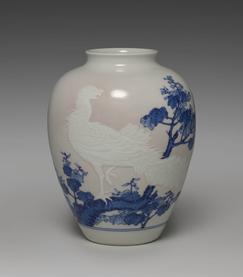 Flower Vase with Phoenix in Paulownia — artwork