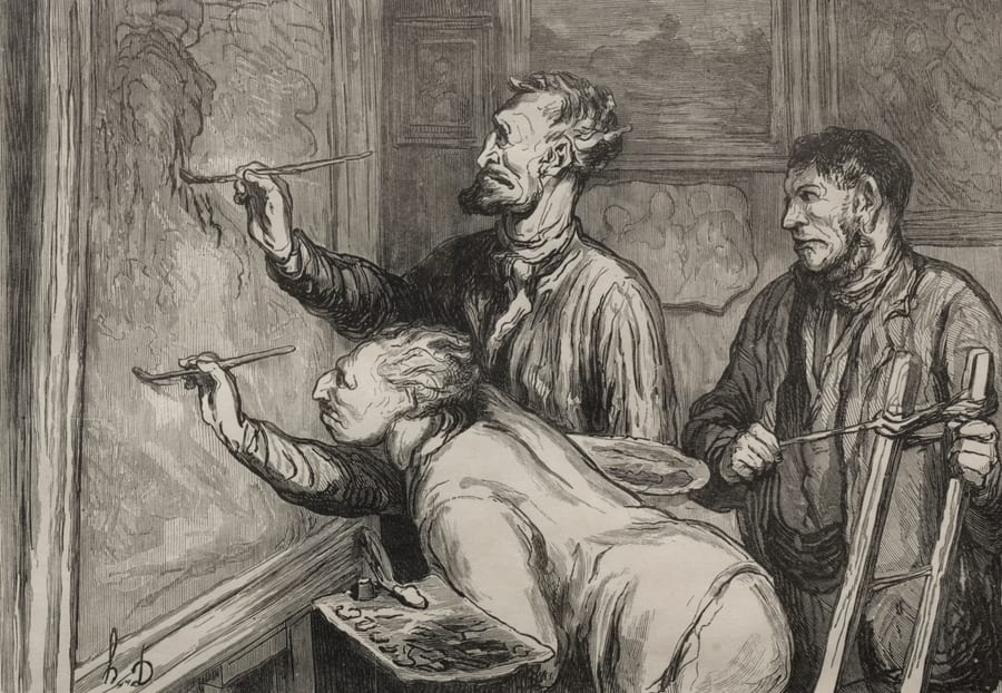 The Paintings Exhibition of 1868: Giving it the last touch — artwork