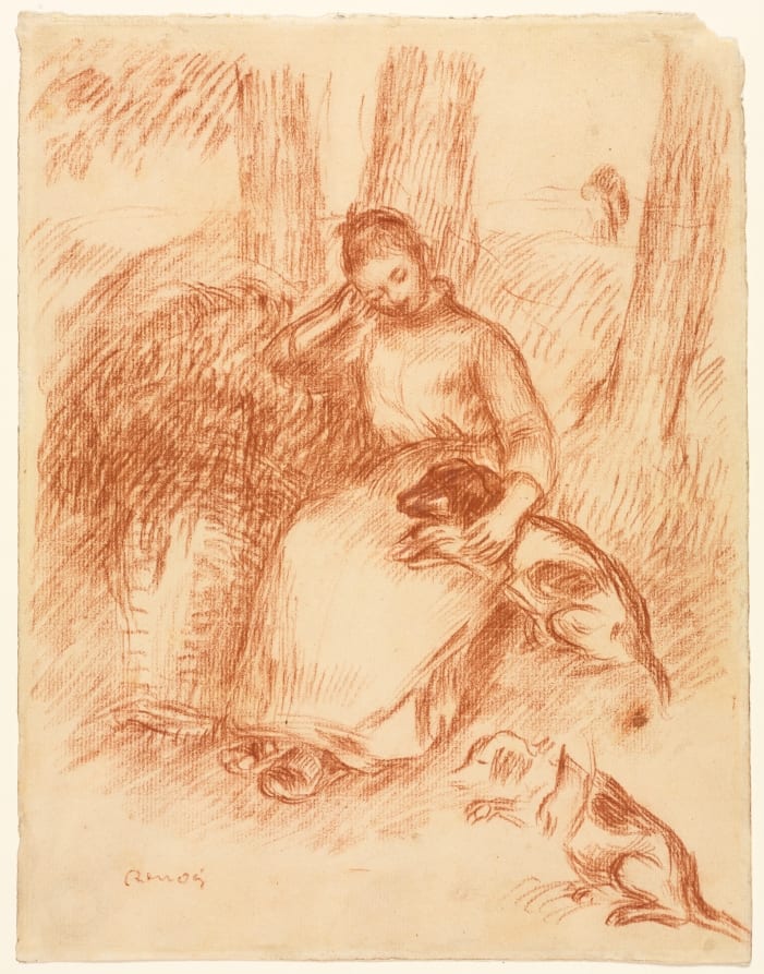Peasant Girl with Dog — artwork